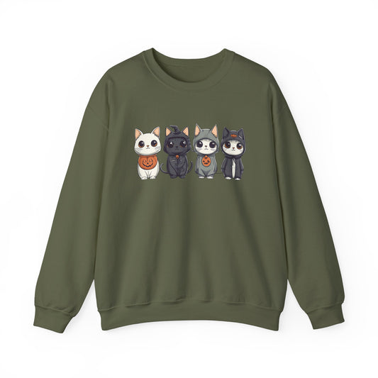 Cute Halloween Costume Cats Unisex Heavy Blend™ Crewneck Sweatshirt
