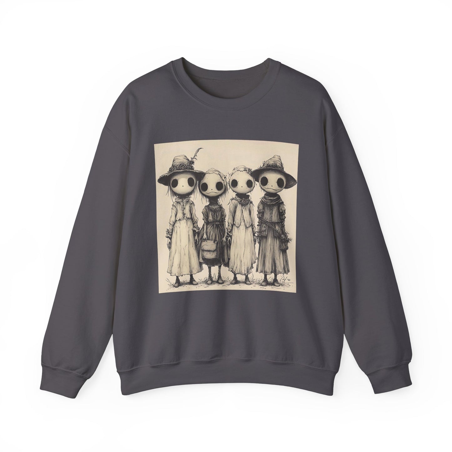 Creepy Vintage Ink Kids Unisex Heavy Blend™ Crewneck Sweatshirt