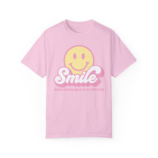 Smile Pastel Unisex Garment-Dyed 100% Cotton T-shirt