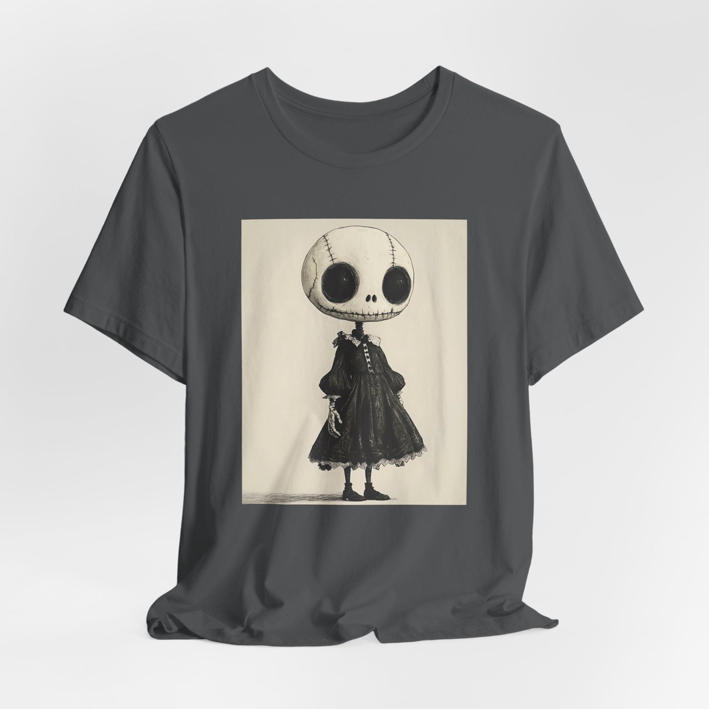 Creepy Vintage Ink Girl Unisex Jersey Short Sleeve Tee