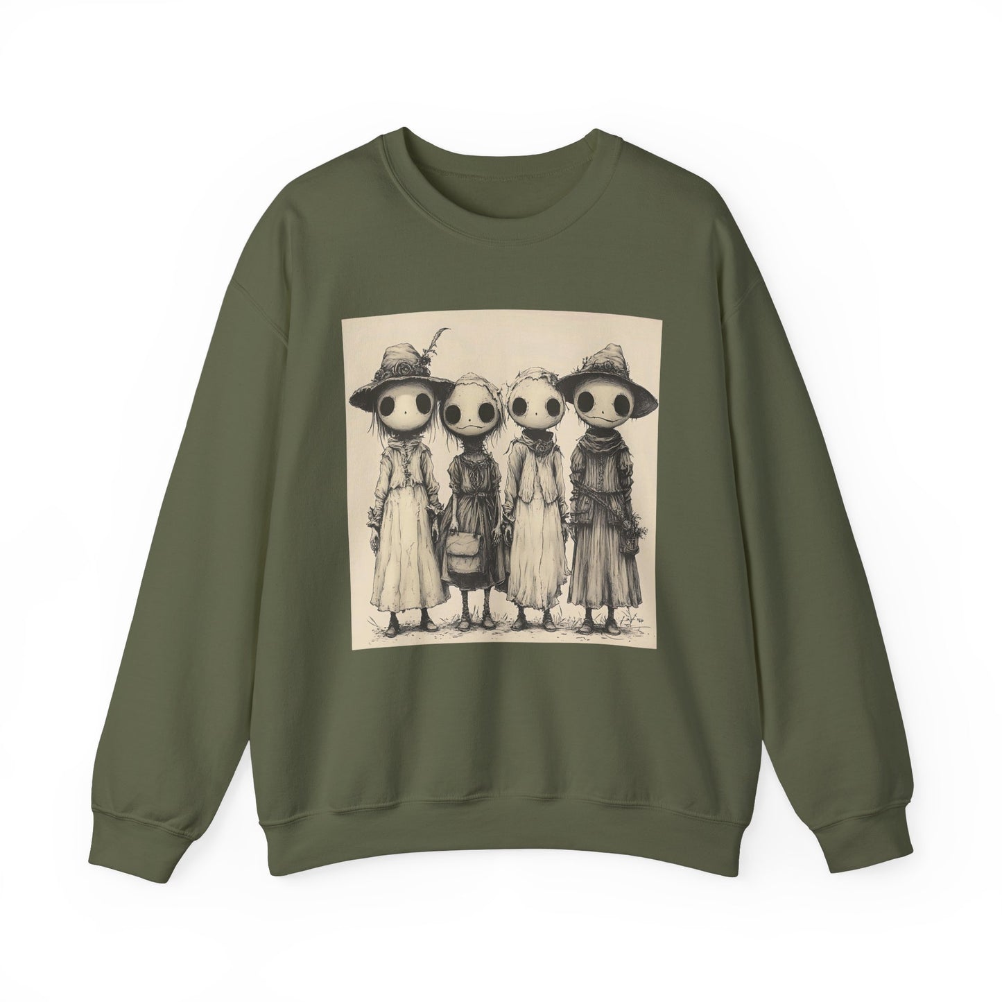 Creepy Vintage Ink Kids Unisex Heavy Blend™ Crewneck Sweatshirt