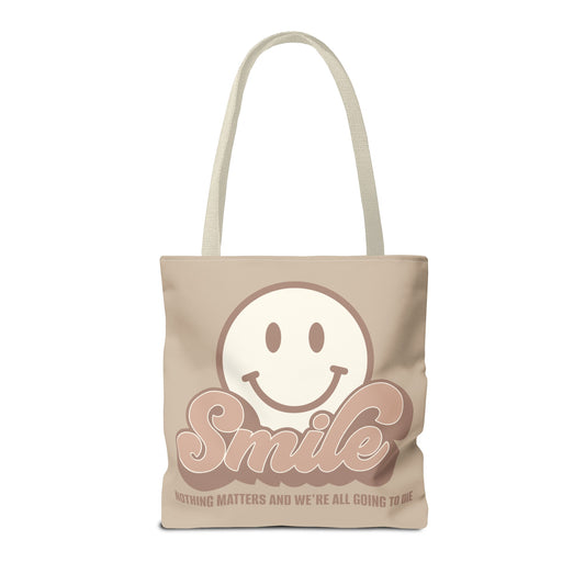 Smile Earthy Tote Bag 16"