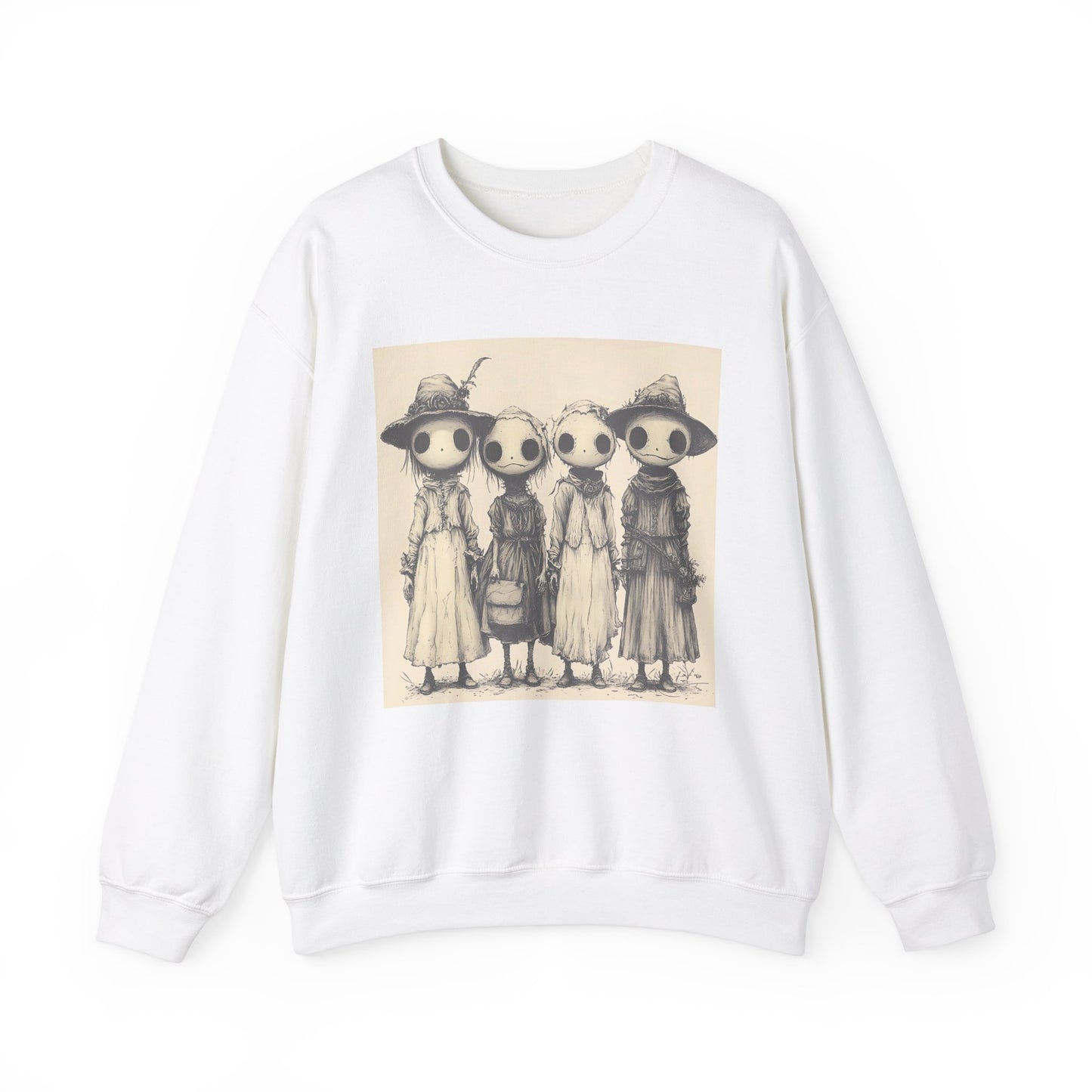 Creepy Vintage Ink Kids Unisex Heavy Blend™ Crewneck Sweatshirt