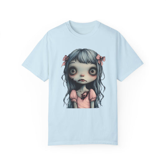 Dead Inside Pink Zombie Girl Unisex Garment-Dyed T-shirt