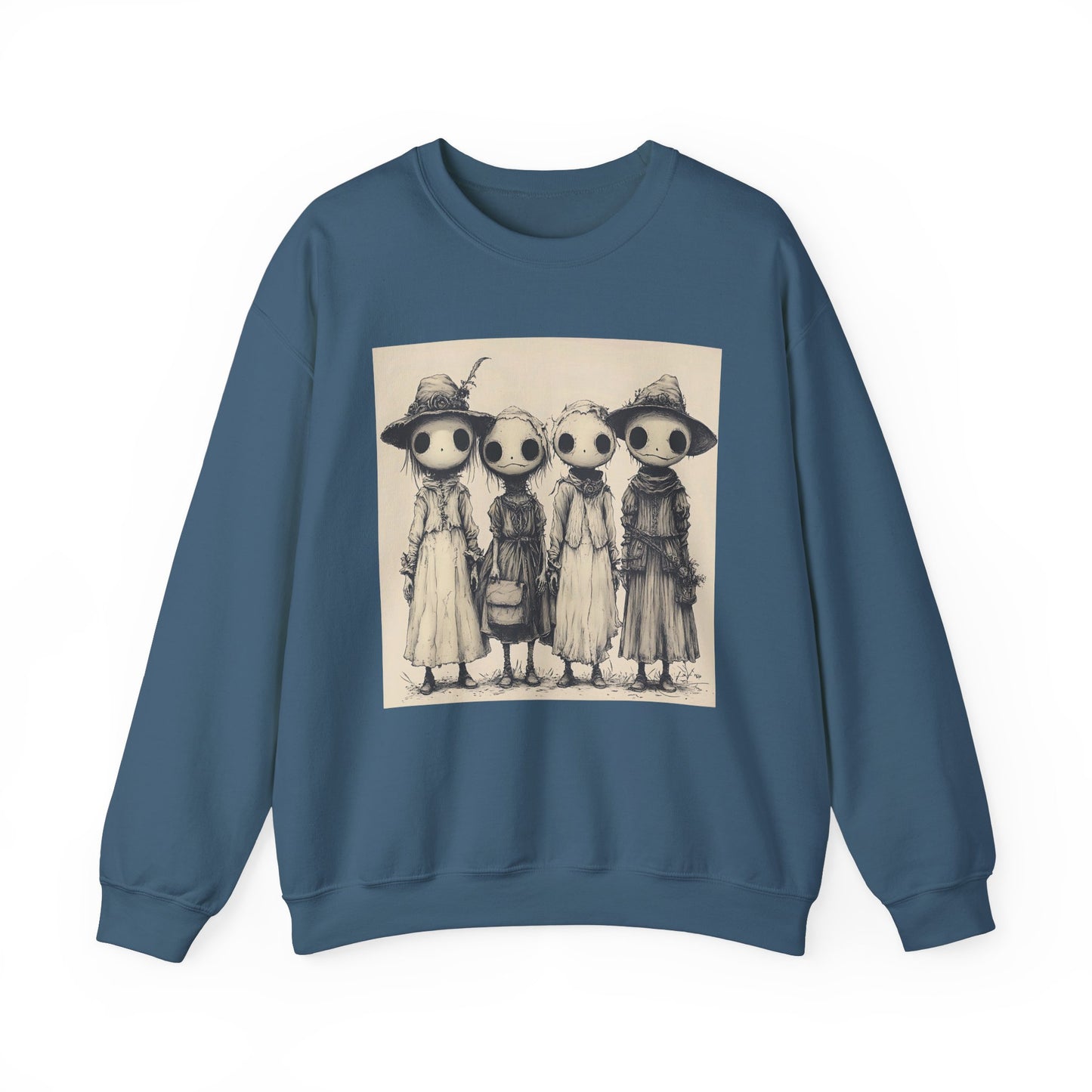 Creepy Vintage Ink Kids Unisex Heavy Blend™ Crewneck Sweatshirt