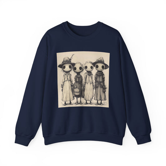 Creepy Vintage Ink Kids Unisex Heavy Blend™ Crewneck Sweatshirt