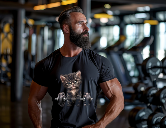 Gym Kitty Unisex Garment-Dyed 100% Cotton T-shirt
