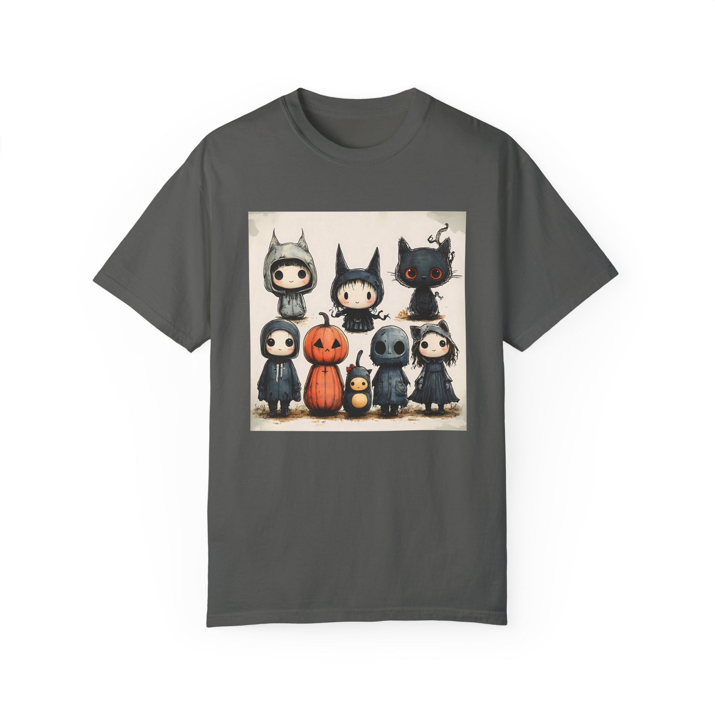 Vintage Halloween Characters Unisex Garment-Dyed T-shirt