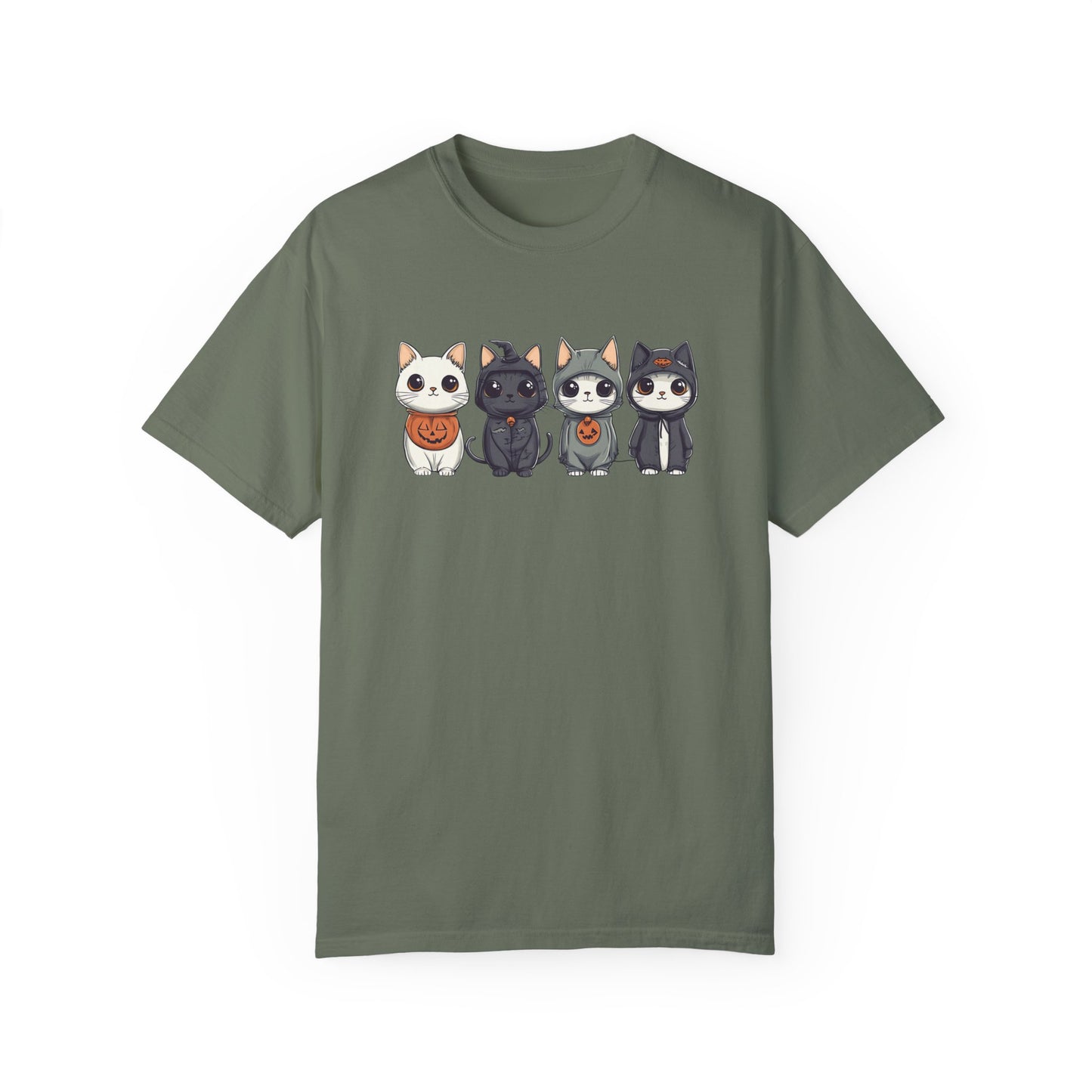 Cute Halloween Costume Cats Unisex Garment-Dyed T-shirt