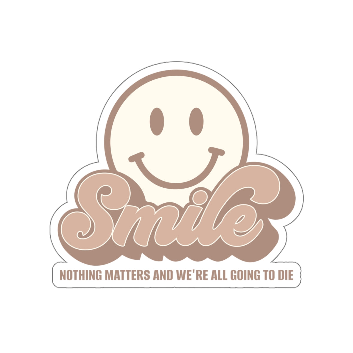 SMILE! Earthy Die-Cut Stickers