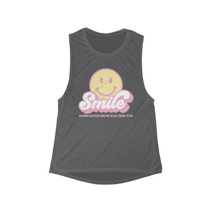 Smile Pastel Flowy Scoop Muscle Tank