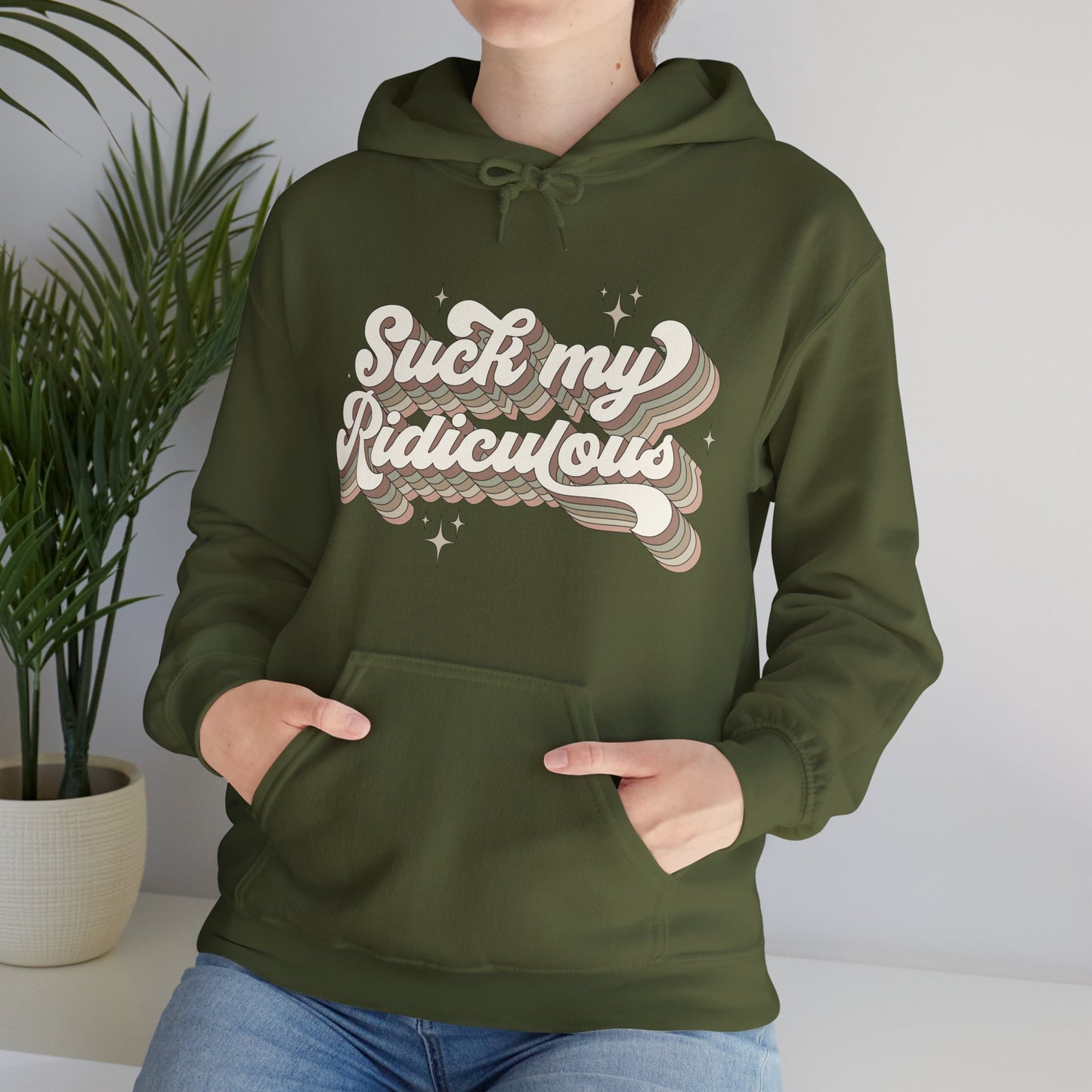 Suck My Ridiculous Earthy Unisex Heavy Blend™ Hooded Sweatshirt