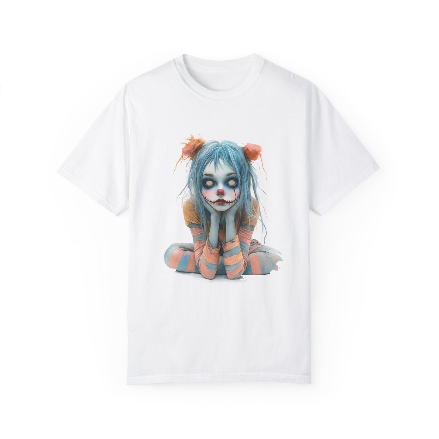 Pastel Clown Zombie Girl Unisex Garment-Dyed T-shirt