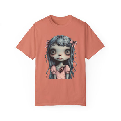 Dead Inside Pink Zombie Girl Unisex Garment-Dyed T-shirt