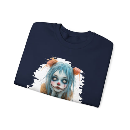 Pastel Clown Zombie Girl Unisex Heavy Blend™ Crewneck Sweatshirt