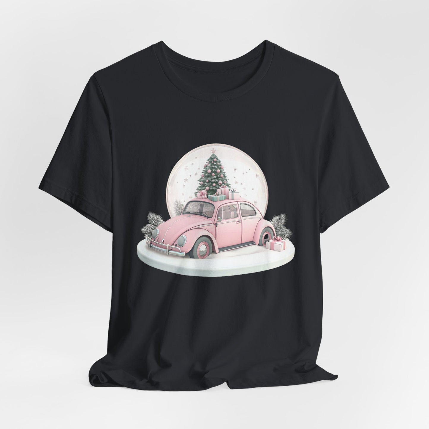 Pink Christmas Car Tee - Unisex T-Shirt