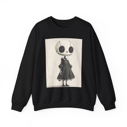 Creepy Vintage Ink Girl Unisex Heavy Blend™ Crewneck Sweatshirt