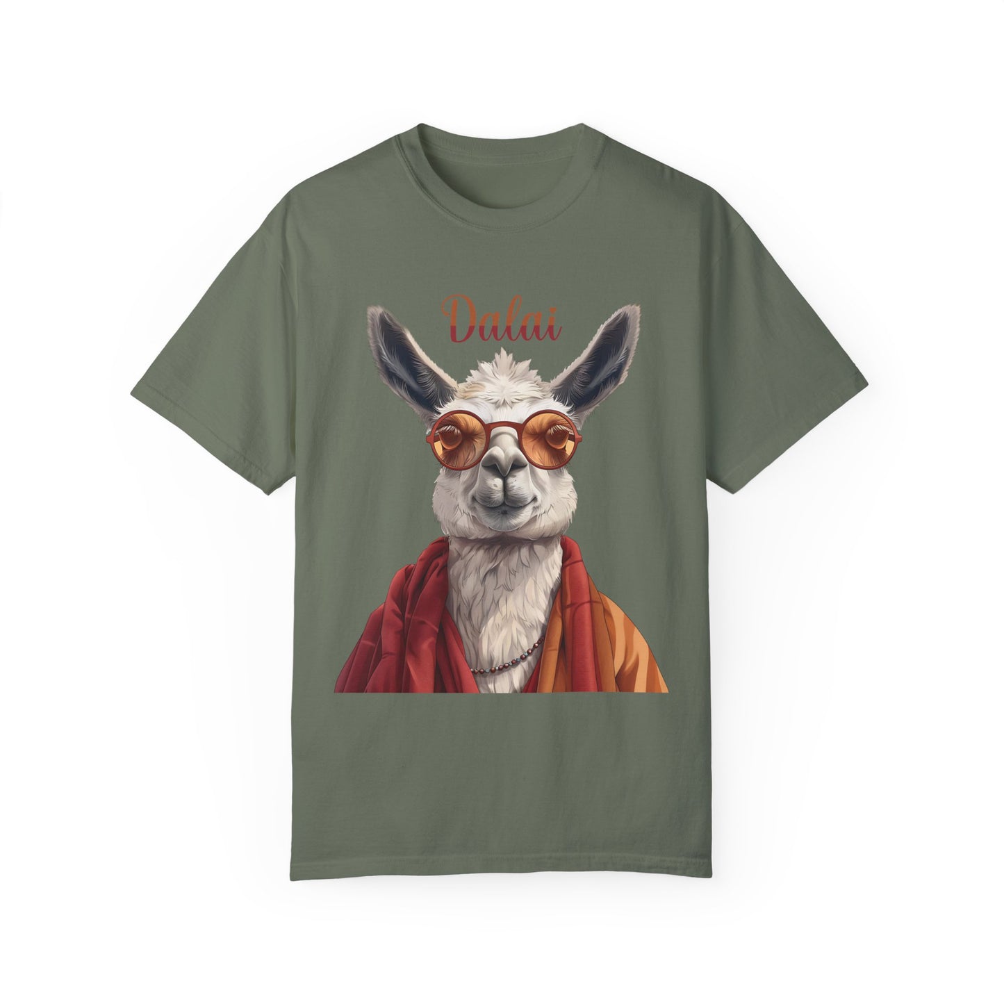 Dalai Llama Unisex Garment-Dyed 100% Cotton T-shirt