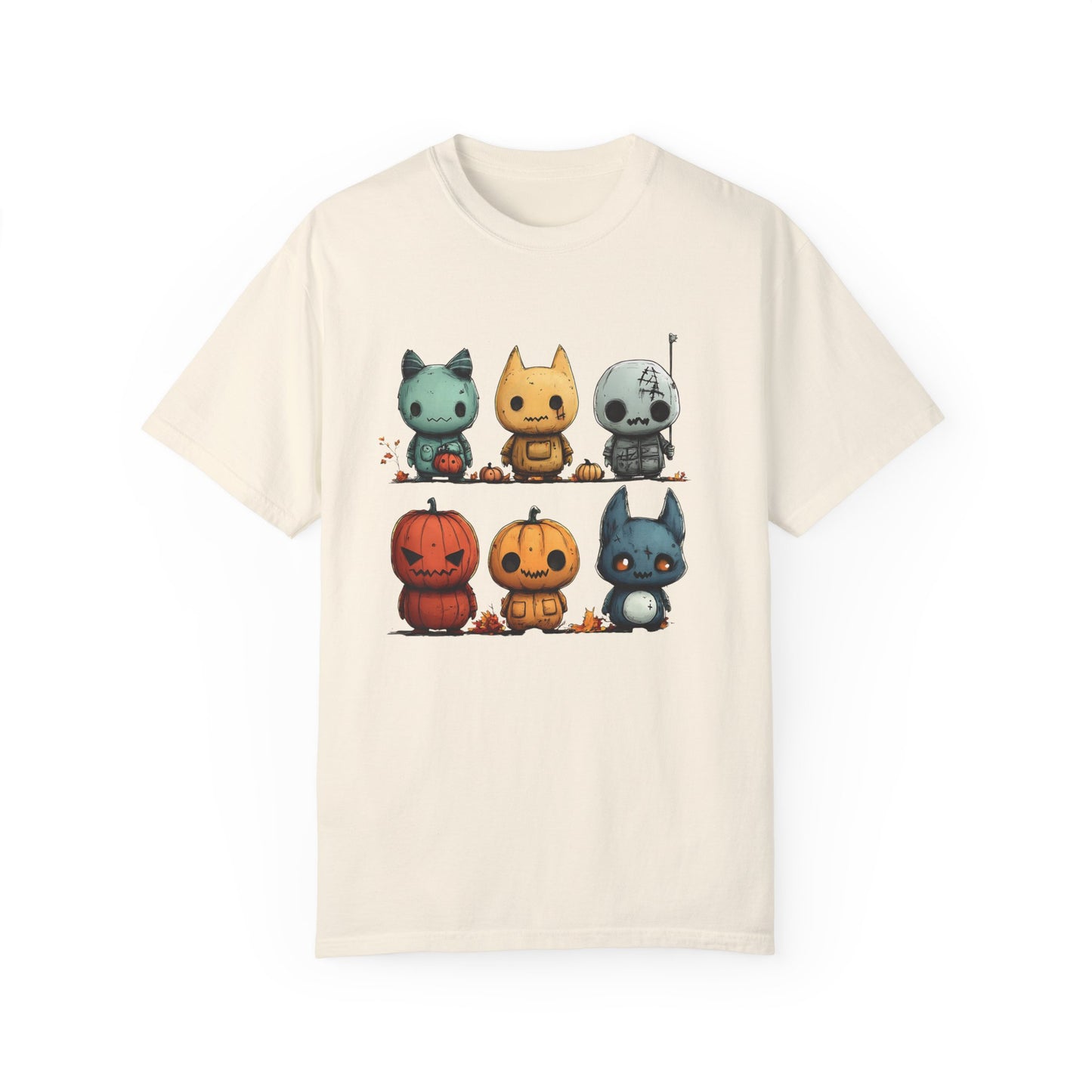 Cute Horror Characters Unisex Garment-Dyed T-shirt