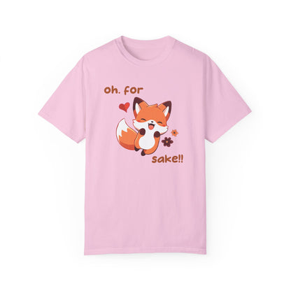 Oh For Fox Sake Unisex Garment-Dyed 100% Cotton T-shirt