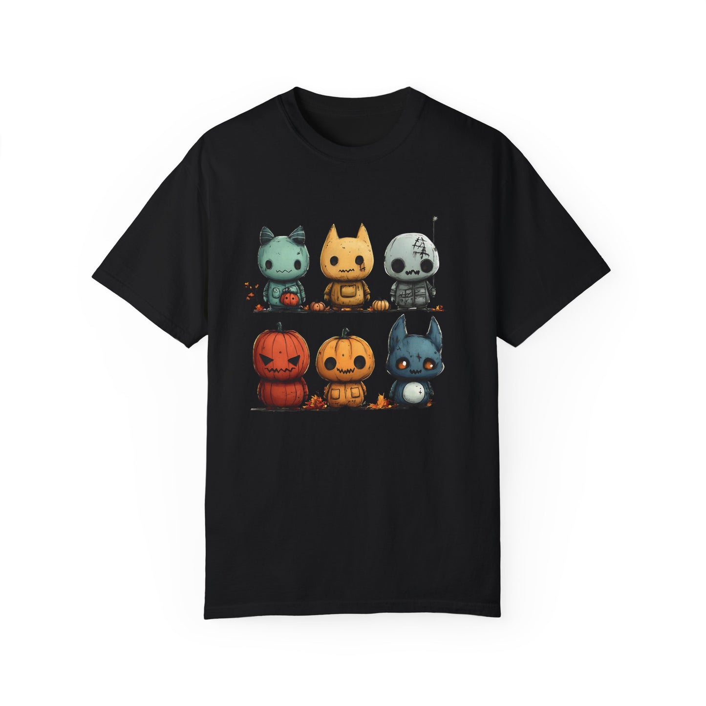 Cute Horror Characters Unisex Garment-Dyed T-shirt