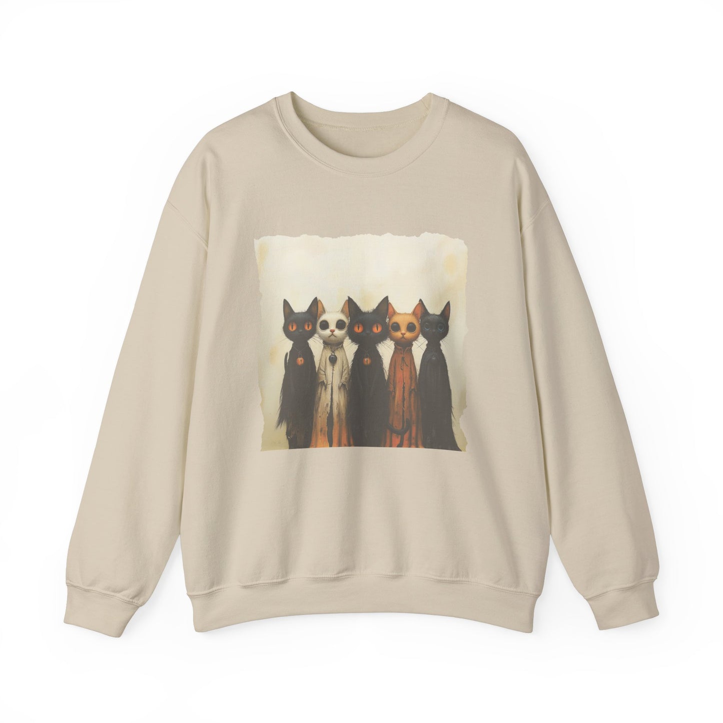 Creepy Ghost Cats Unisex Heavy Blend™ Crewneck Sweatshirt