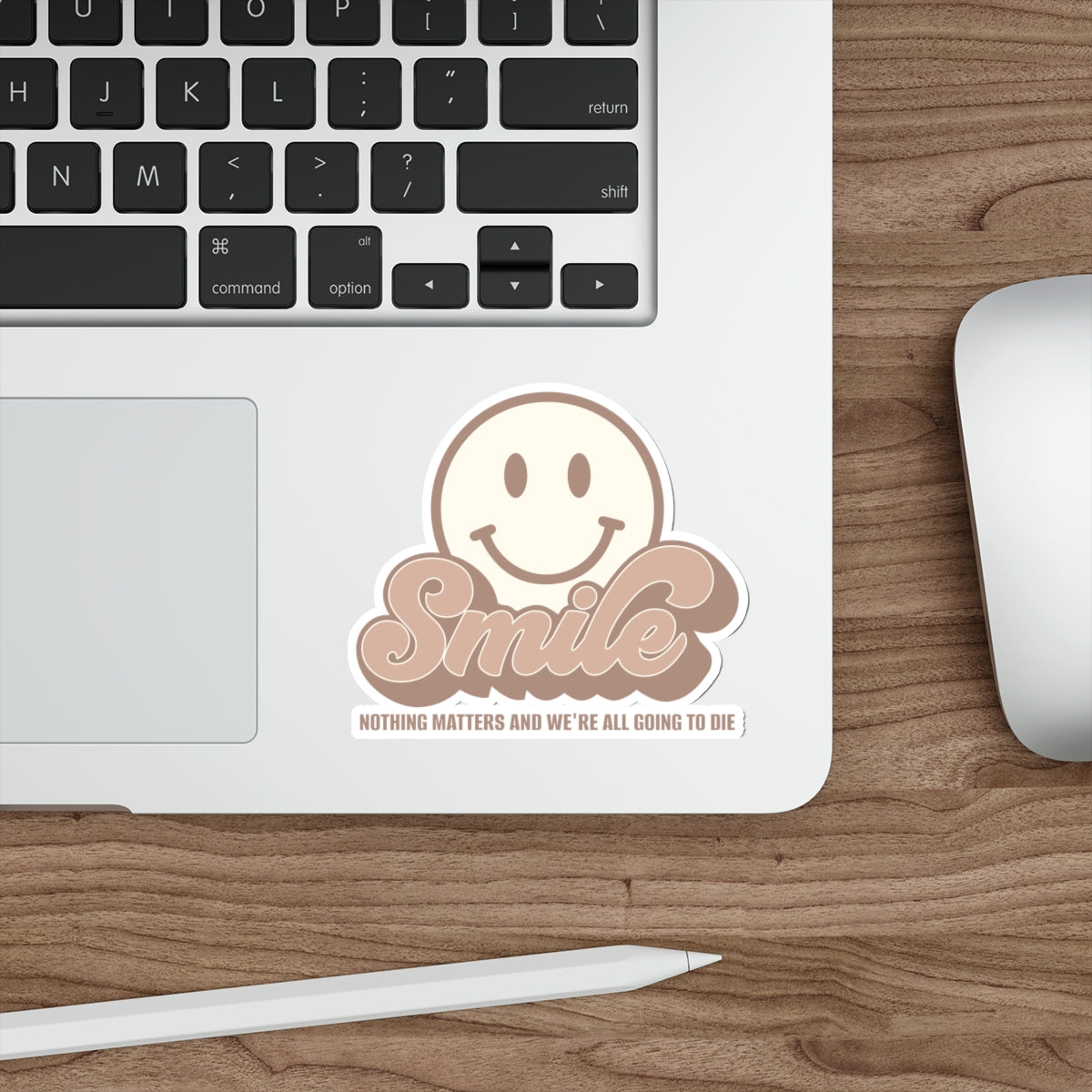 SMILE! Earthy Die-Cut Stickers