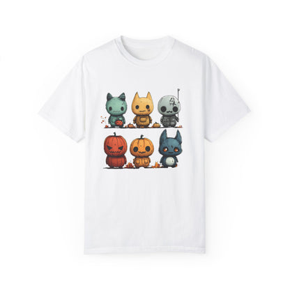 Cute Horror Characters Unisex Garment-Dyed T-shirt