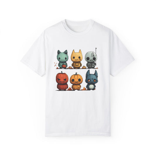 Cute Horror Characters Unisex Garment-Dyed T-shirt