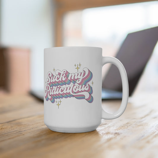 Suck My Ridiculous Pastel Ceramic Mug, (11oz, 15oz)