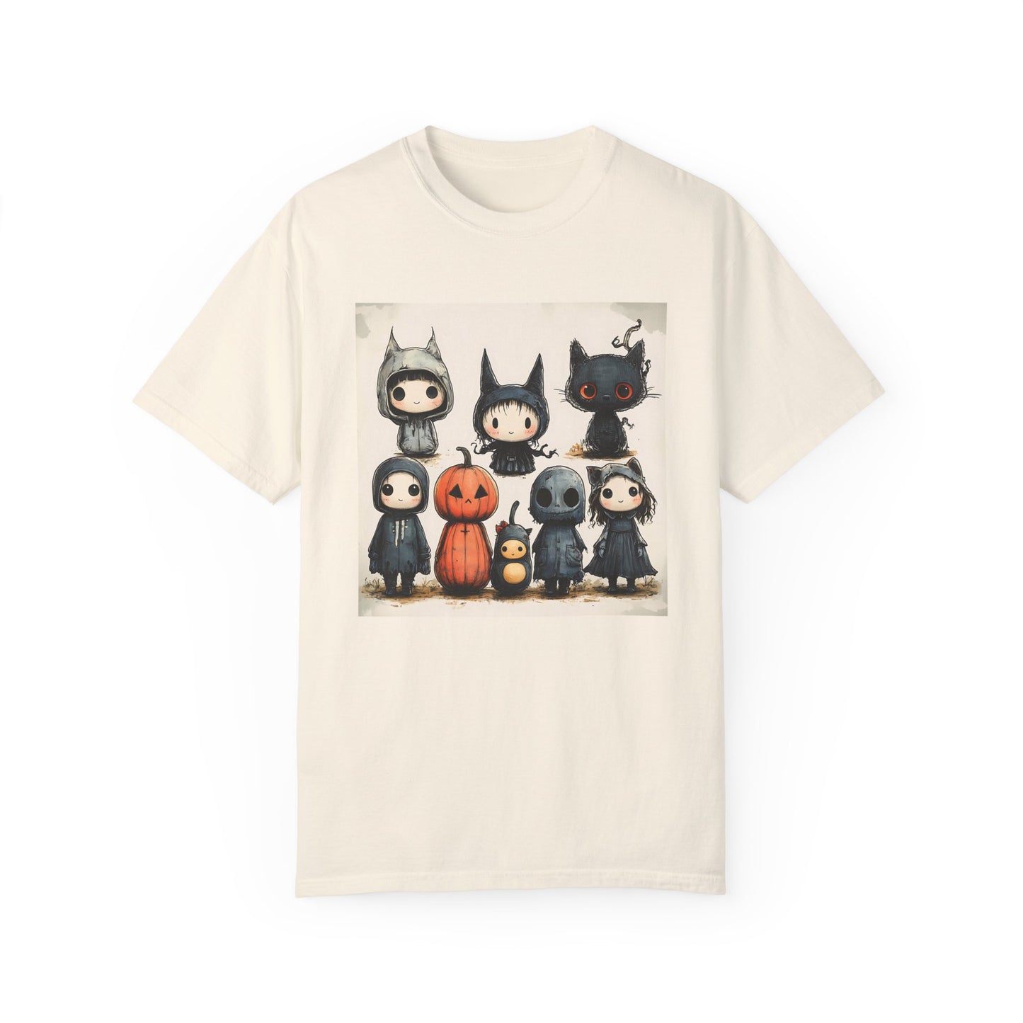 Vintage Halloween Characters Unisex Garment-Dyed T-shirt