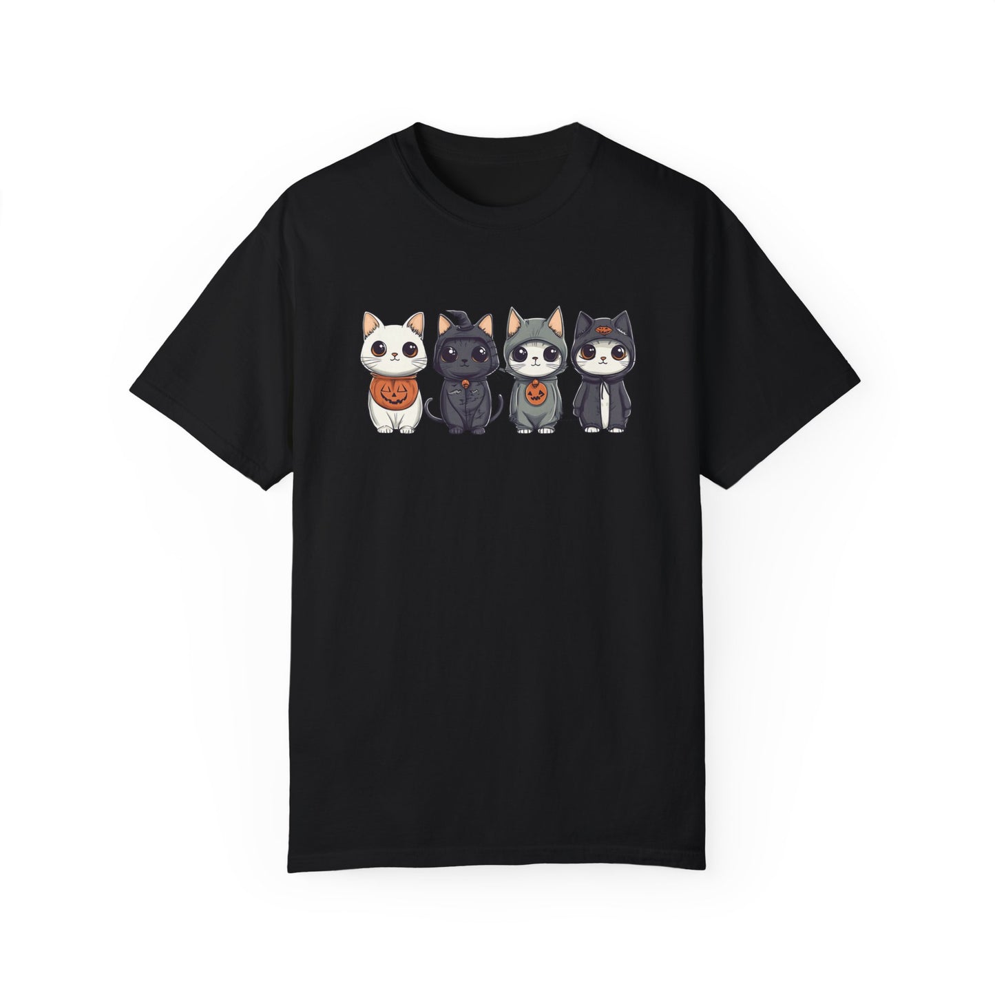 Cute Halloween Costume Cats Unisex Garment-Dyed T-shirt