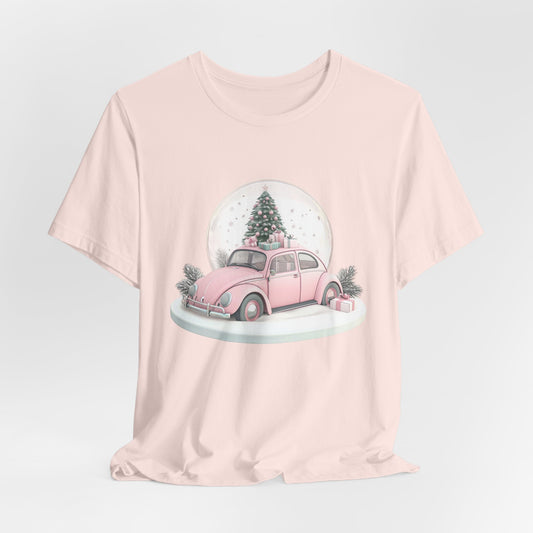 Pink Christmas Car Tee - Unisex T-Shirt