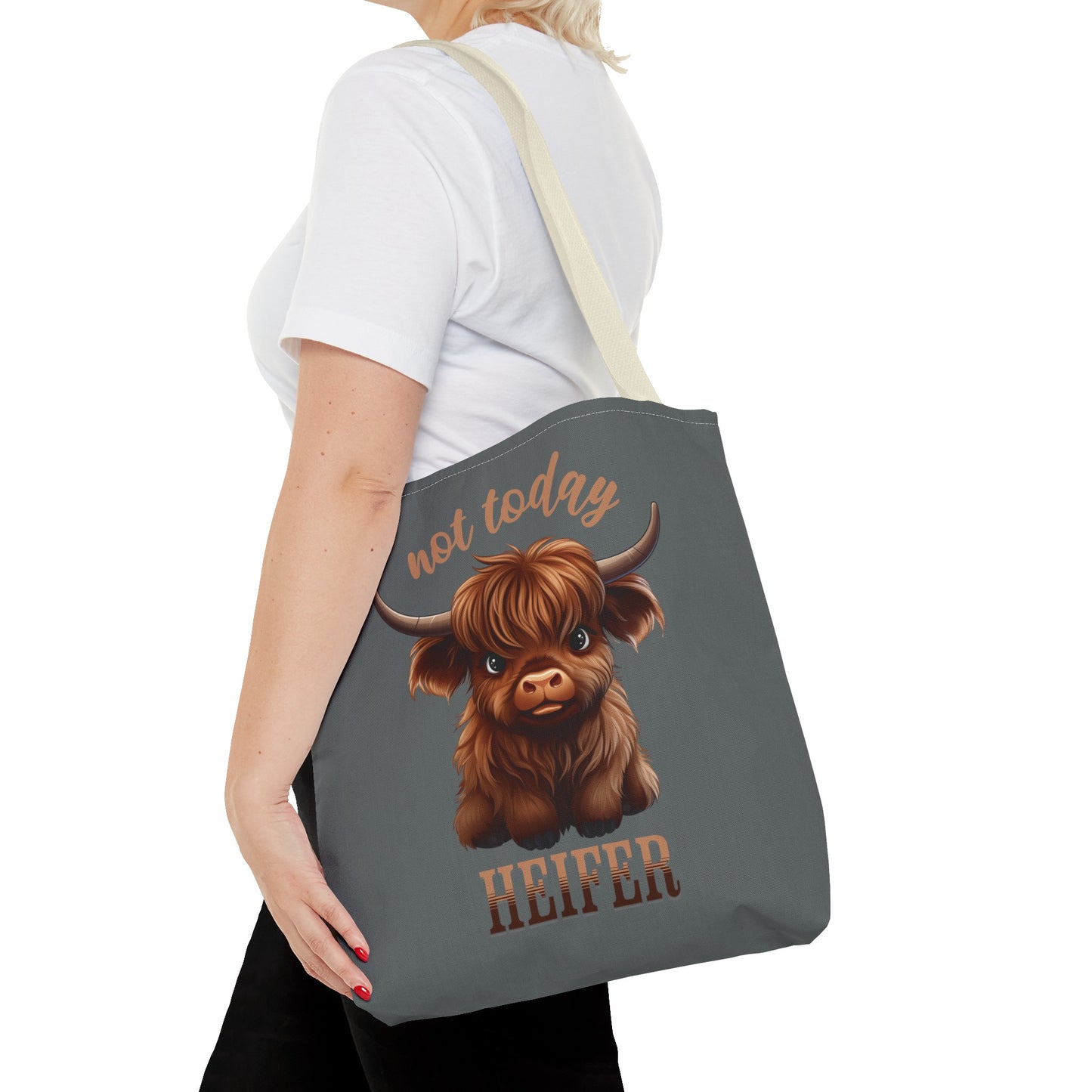 Not Today Heifer Tote Bag 16"