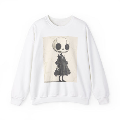 Creepy Vintage Ink Girl Unisex Heavy Blend™ Crewneck Sweatshirt