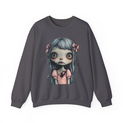 Dead Inside Pink Zombie Girl Unisex Heavy Blend™ Crewneck Sweatshirt