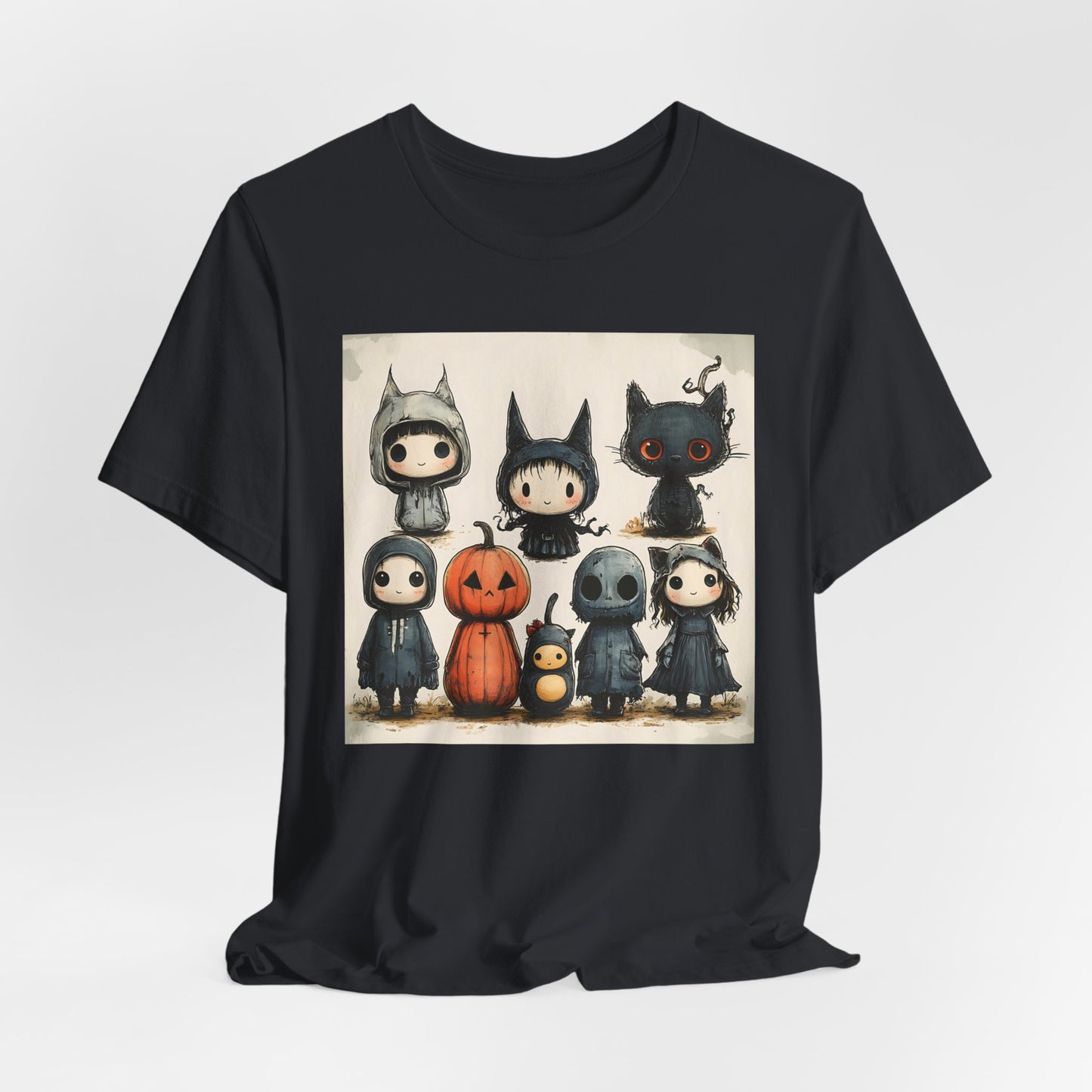 Vintage Halloween Characters Unisex Jersey Short Sleeve Tee