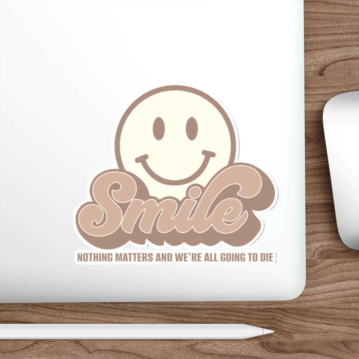 SMILE! Earthy Die-Cut Stickers