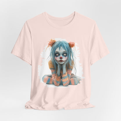 Pastel Clown Zombie Girl Unisex Jersey Short Sleeve Tee