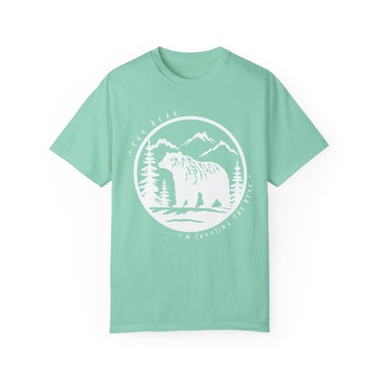 I Choose The Bear Unisex Garment-Dyed 100% Cotton T-shirt