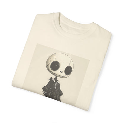 Creepy Vintage Ink Girl Unisex Garment-Dyed T-shirt