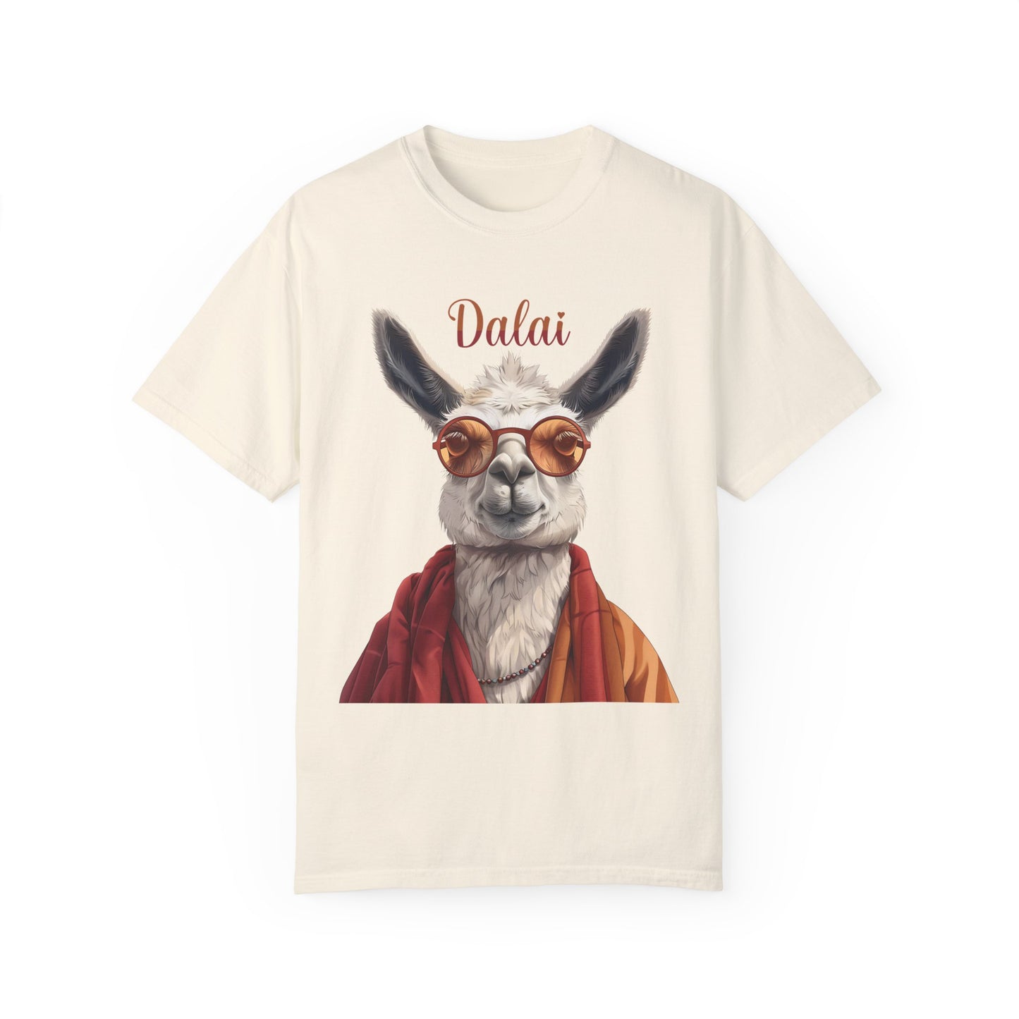 Dalai Llama Unisex Garment-Dyed 100% Cotton T-shirt