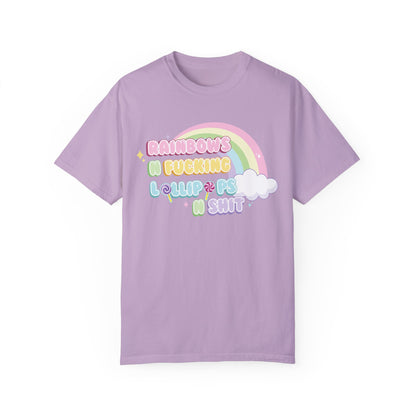 Rainbows n Lollipops Unisex Garment-Dyed 100% Cotton T-shirt