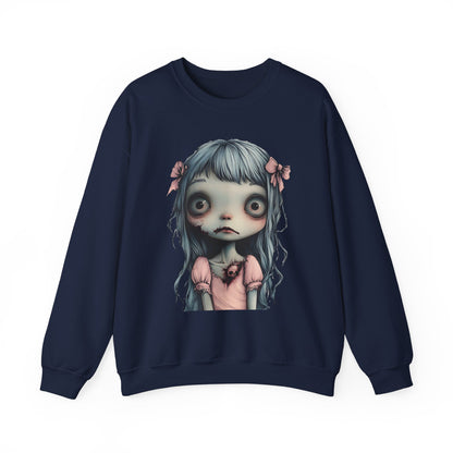 Dead Inside Pink Zombie Girl Unisex Heavy Blend™ Crewneck Sweatshirt