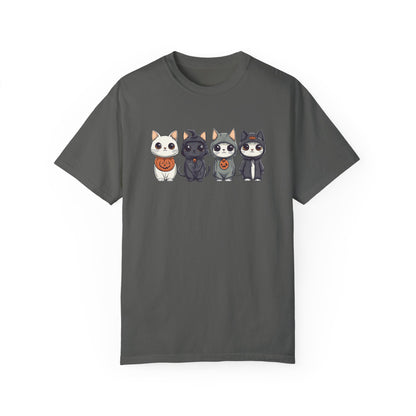 Cute Halloween Costume Cats Unisex Garment-Dyed T-shirt