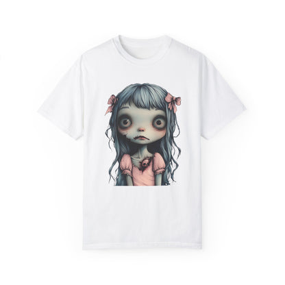 Dead Inside Pink Zombie Girl Unisex Garment-Dyed T-shirt