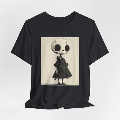 Creepy Vintage Ink Girl Unisex Jersey Short Sleeve Tee