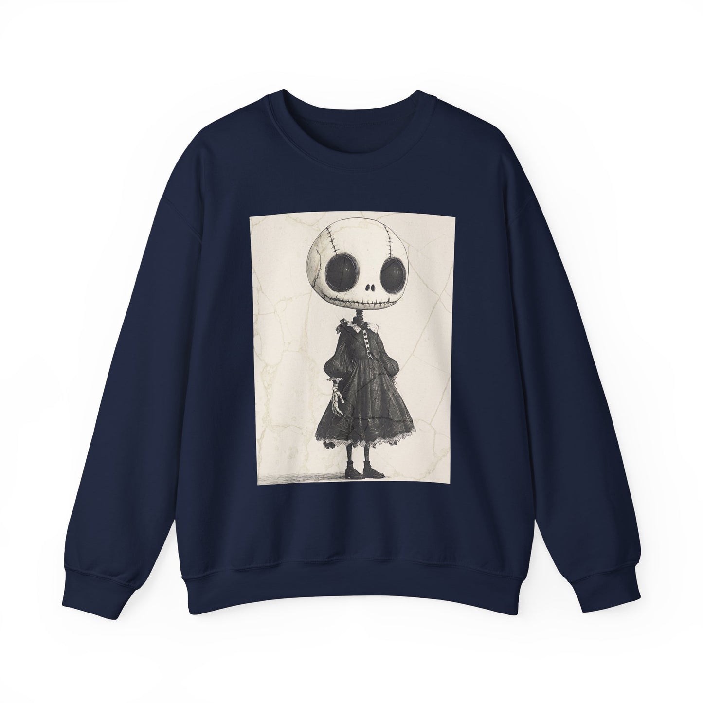 Creepy Vintage Ink Girl Unisex Heavy Blend™ Crewneck Sweatshirt