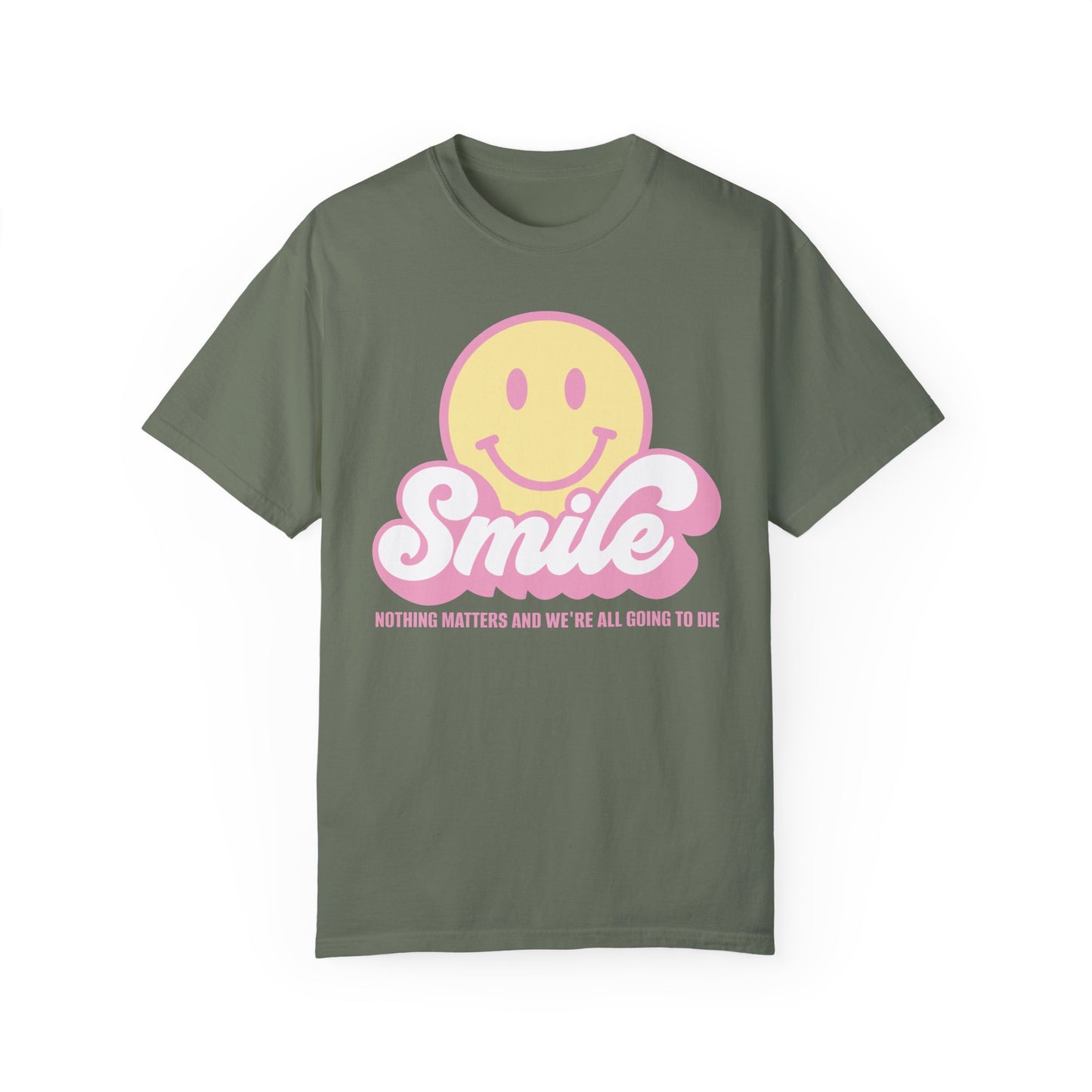 Smile Pastel Unisex Garment-Dyed 100% Cotton T-shirt