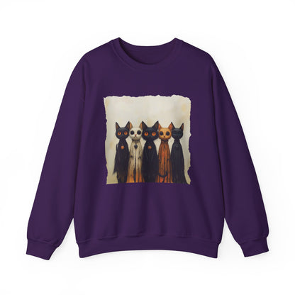 Creepy Ghost Cats Unisex Heavy Blend™ Crewneck Sweatshirt